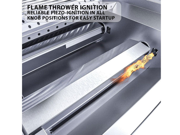 Sunstone Ruby Series 30 Inch Built-In Gas Grill – 3 Burners + LEDs