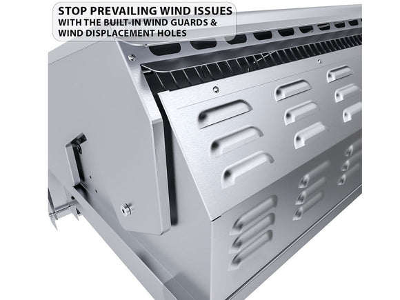 Sunstone Ruby Series 30 Inch Built-In Gas Grill – 3 Burners + LEDs