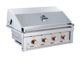 Sunstone Ruby Series 36 Inch 4-Burner Gas Grill – Pro-Sear + Lights