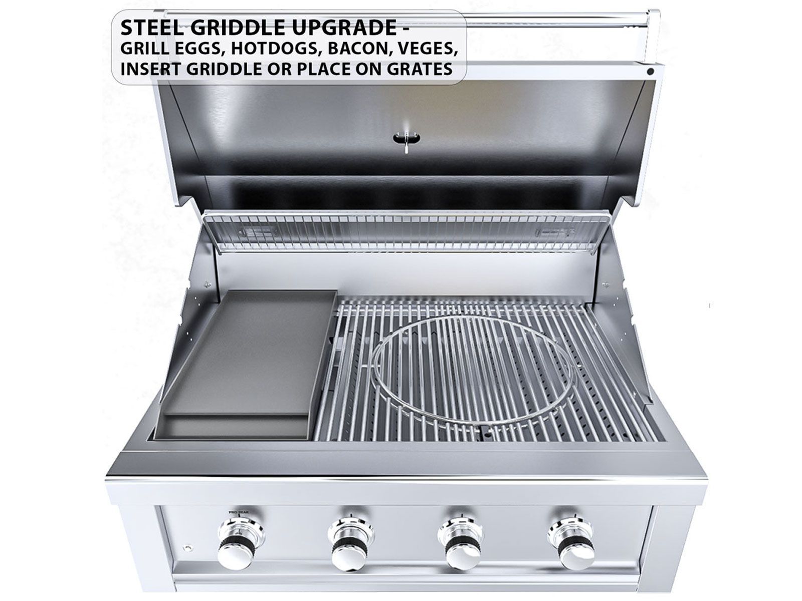 Sunstone Ruby Series 36 Inch 4-Burner Gas Grill – Pro-Sear + Lights