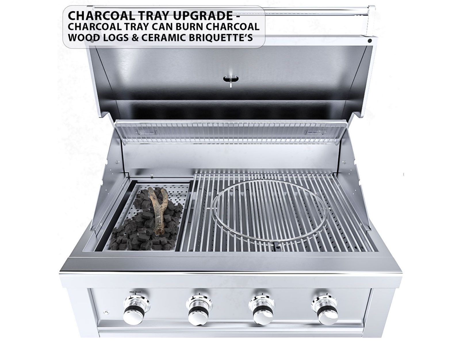 Sunstone Ruby Series 36 Inch 4-Burner Gas Grill – Pro-Sear + Lights