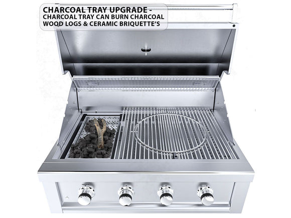 Sunstone Ruby Series 36 Inch 4-Burner Gas Grill – Pro-Sear + Lights