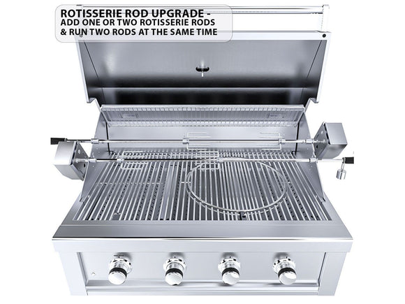 Sunstone Ruby Series 36 Inch 4-Burner Gas Grill – Pro-Sear + Lights