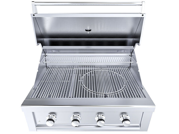 Sunstone Ruby Series 36 Inch 4-Burner Gas Grill – Pro-Sear + Lights