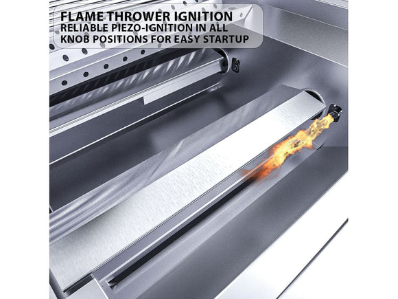 Sunstone Ruby Series 36 Inch 4-Burner Gas Grill – Pro-Sear + Lights