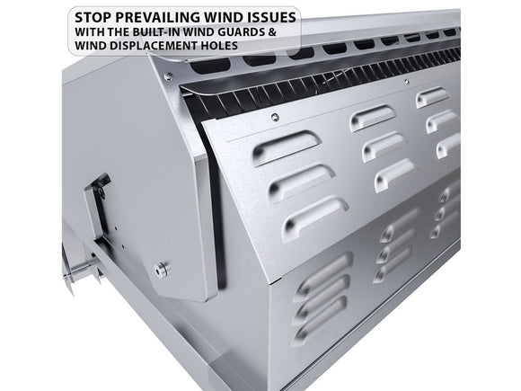 Sunstone Ruby Series 36 Inch 4-Burner Gas Grill – Pro-Sear + Lights