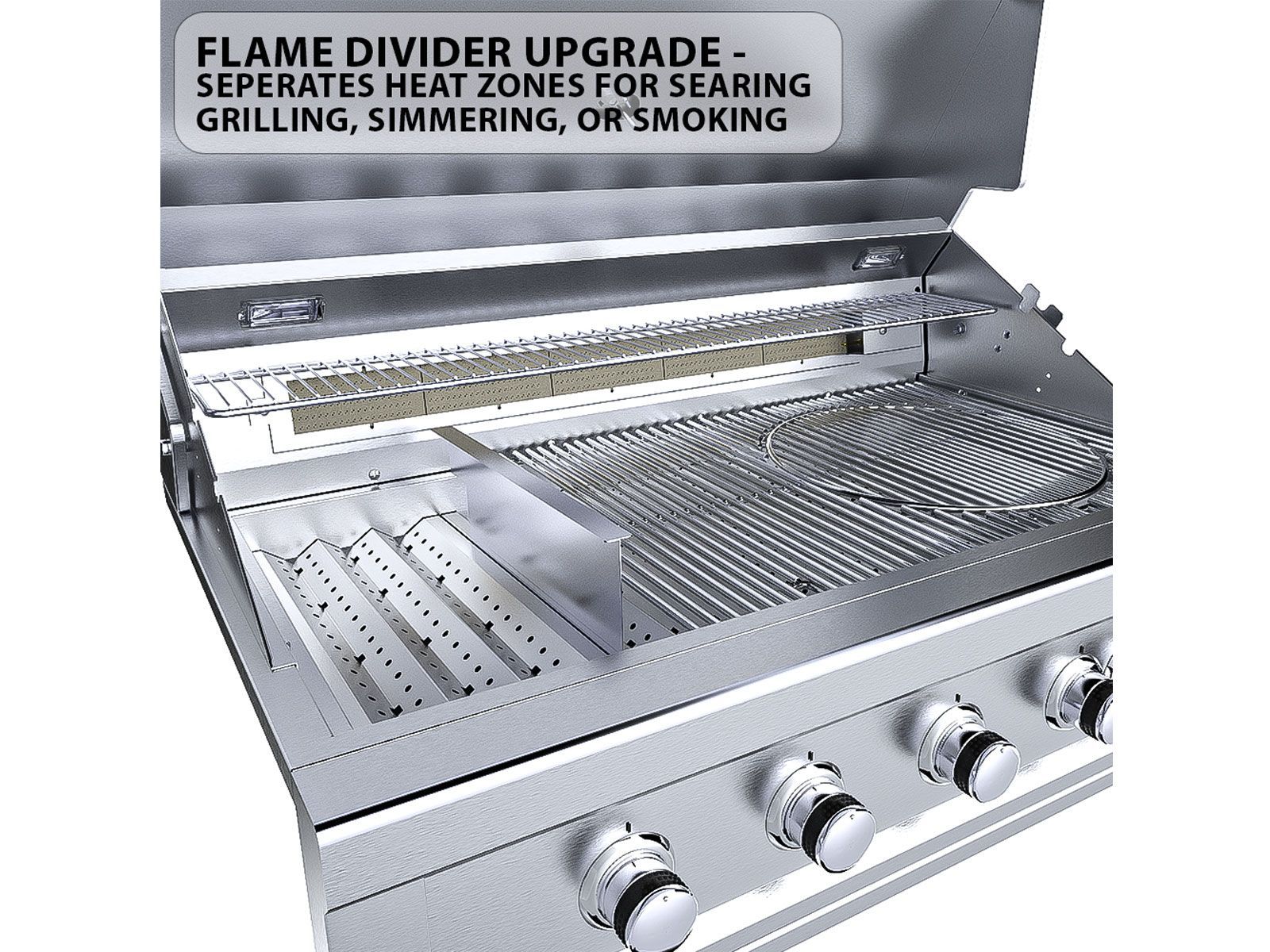 Sunstone Ruby 36 Inch Built-In Gas Grill – 4 Burners + Pro-Sear + LEDs