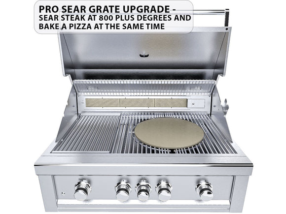 Sunstone Ruby 36 Inch Built-In Gas Grill – 4 Burners + Pro-Sear + LEDs