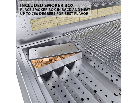 Sunstone Ruby 36 Inch Built-In Gas Grill – 4 Burners + Pro-Sear + LEDs