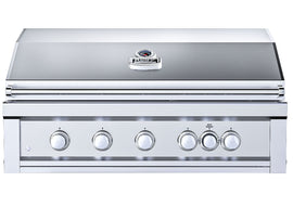 Sunstone Ruby 42 Inch Built-In Gas Grill with 5 Burners & Rotisserie Kit