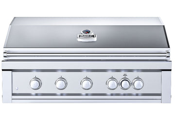 Sunstone Ruby 42 Inch Built-In Gas Grill with 5 Burners & Rotisserie Kit