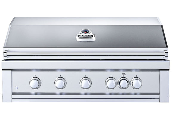 Sunstone Ruby 42 Inch Built-In Gas Grill with 5 Burners & Rotisserie Kit