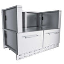 Sunstone 44-Inch Hybrid Grill Cabinet – Stainless Steel BBQ Base