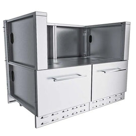 Sunstone 44-Inch Hybrid Grill Cabinet – Stainless Steel BBQ Base