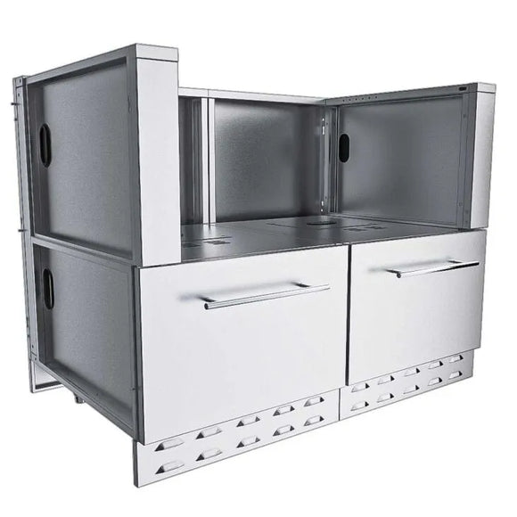 Sunstone 44-Inch Hybrid Grill Cabinet – Stainless Steel BBQ Base