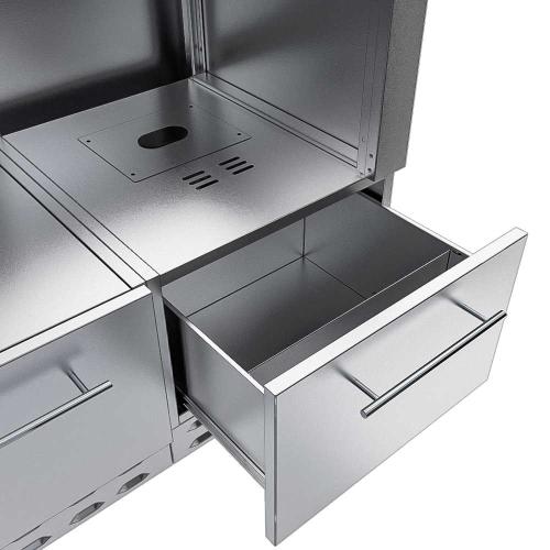 Sunstone 15-Inch Pellet Grill Drawer Cabinet – Stainless Steel Base