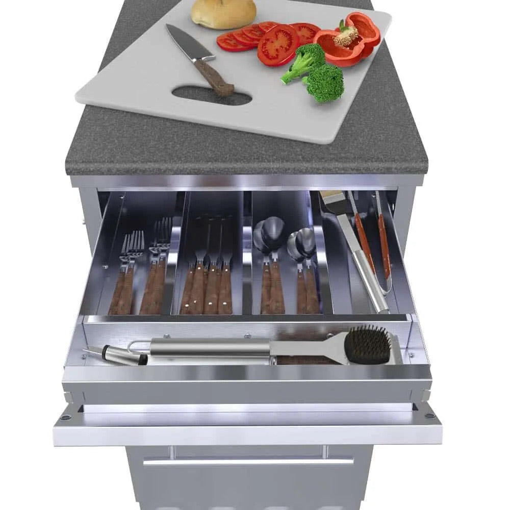 Sunstone 18 Inch Stainless Steel Propane Tank Drawer Base Cabinet