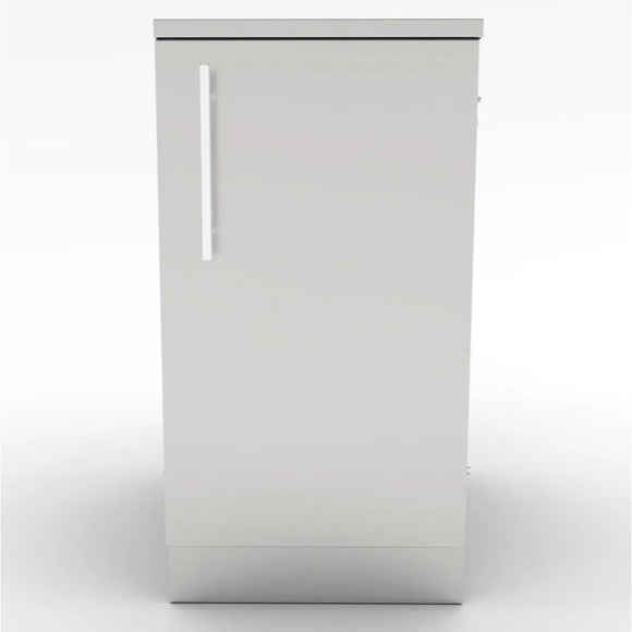 Sunstone 18-Inch Full Height Cabinet – Stainless Swing Door & Shelf