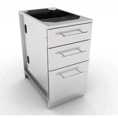 Sunstone Grills 18-Inch BBQ Island Cabinet – Triple Storage Drawers