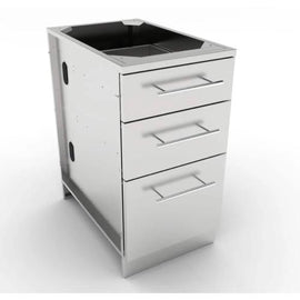 Sunstone Grills 18-Inch BBQ Island Cabinet – Triple Storage Drawers