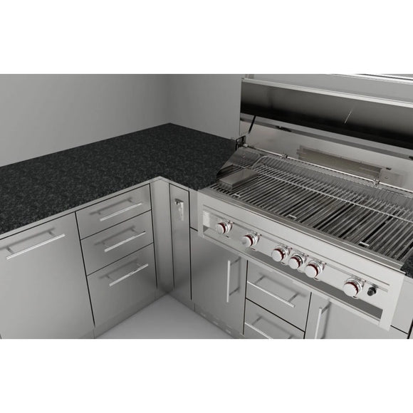 Sunstone Grills 18-Inch BBQ Island Cabinet – Triple Storage Drawers