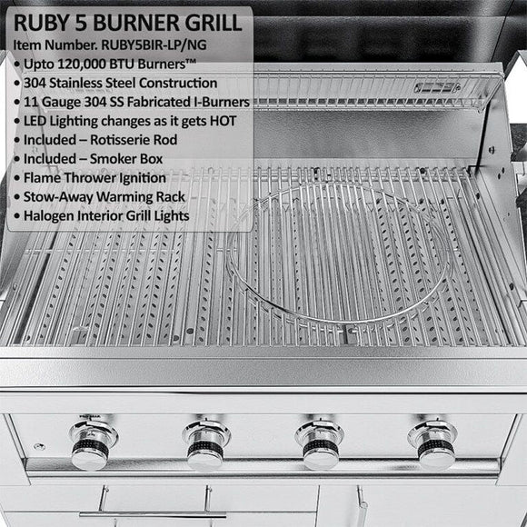 Sunstone The Houston 9 Foot 8 Inch Outdoor Griller’s Paradise Island Package