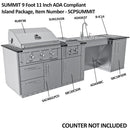 Sunstone Summit 10 Ft Outdoor ADA Kitchen Cabinet Island Package