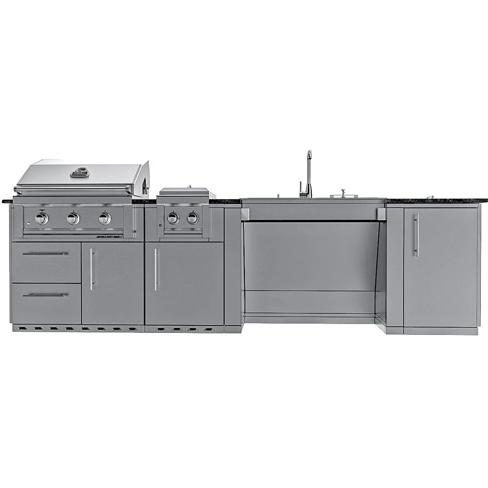 Sunstone Summit 10 Ft Outdoor ADA Kitchen Cabinet Island Package