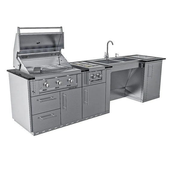 Sunstone Summit 10 Ft Outdoor ADA Kitchen Cabinet Island Package