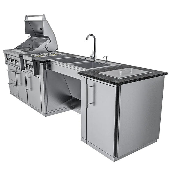 Sunstone Summit 10 Ft Outdoor ADA Kitchen Cabinet Island Package