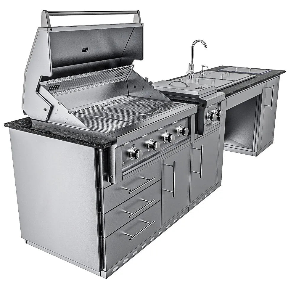 Sunstone Summit 10 Ft Outdoor ADA Kitchen Cabinet Island Package