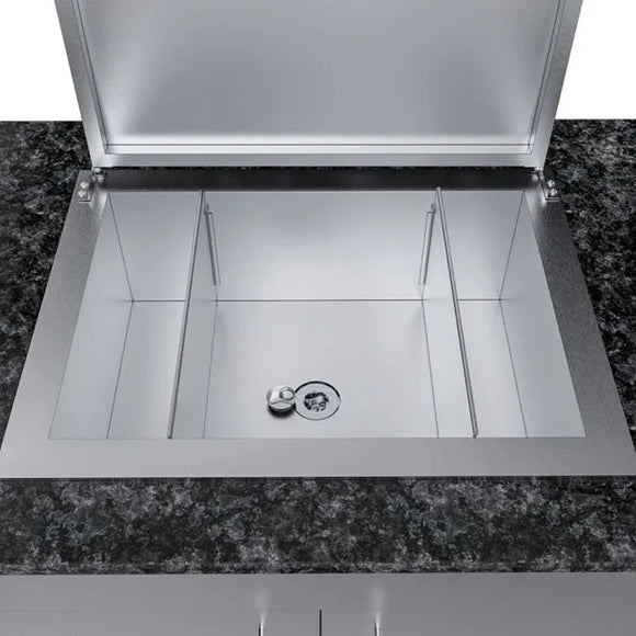 Sunstone The Alamo 10-Foot Outdoor Kitchen Island with Hybrid Grill