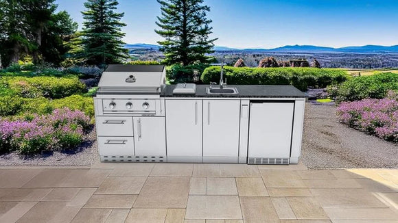 Sunstone The Bayou 8 Foot 6 Inch Outdoor Kitchen Island