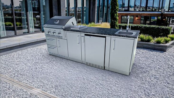 Sunstone The Bayou 8 Foot 6 Inch Outdoor Kitchen Island