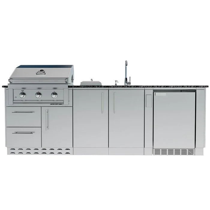 Sunstone The Bayou 8 Foot 6 Inch Outdoor Kitchen Island