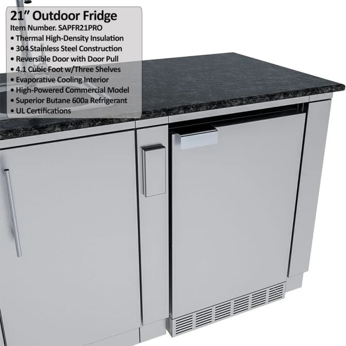 Sunstone The Bayou 8 Foot 6 Inch Outdoor Kitchen Island