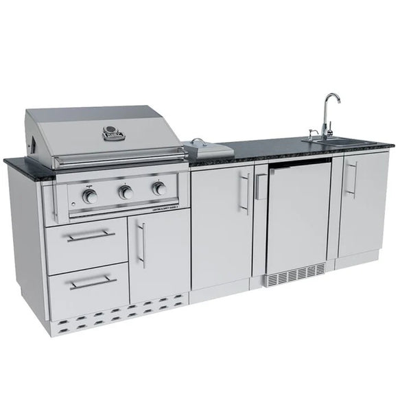 Sunstone The Bayou 8 Foot 6 Inch Outdoor Kitchen Island