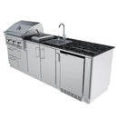 Sunstone The Bayou 8 Foot 6 Inch Outdoor Kitchen Island