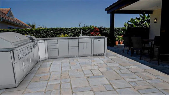 Sunstone The Big Texan 21-Foot Outdoor Kitchen Cabinet Island