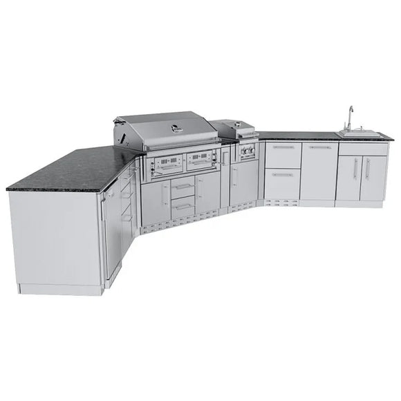 Sunstone The Big Texan 21-Foot Outdoor Kitchen Cabinet Island