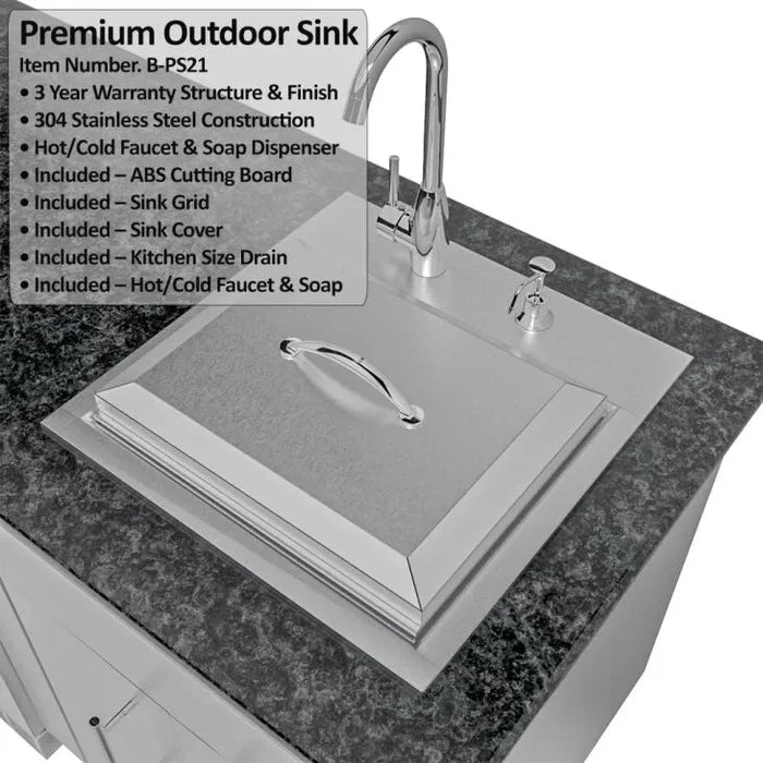 Sunstone The Big Texan 21-Foot Outdoor Kitchen Cabinet Island