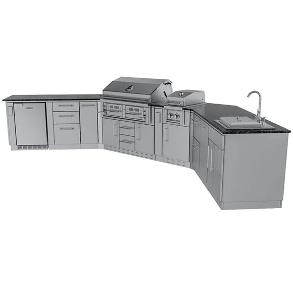 Sunstone The Big Texan 21-Foot Outdoor Kitchen Cabinet Island