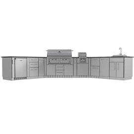 Sunstone The Big Texan 21-Foot Outdoor Kitchen Cabinet Island