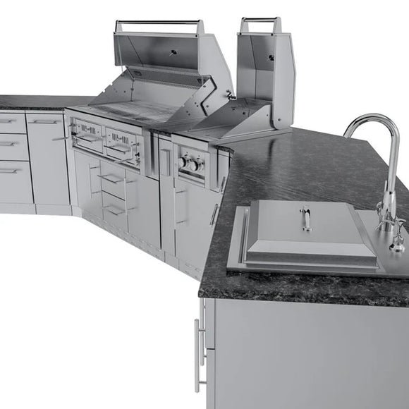 Sunstone The Big Texan 21-Foot Outdoor Kitchen Cabinet Island