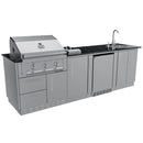 Sunstone The Brazos 9-Foot Outdoor Kitchen Island Package