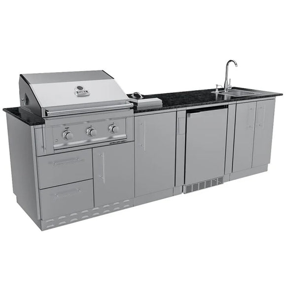 Sunstone The Brazos 9-Foot Outdoor Kitchen Island Package