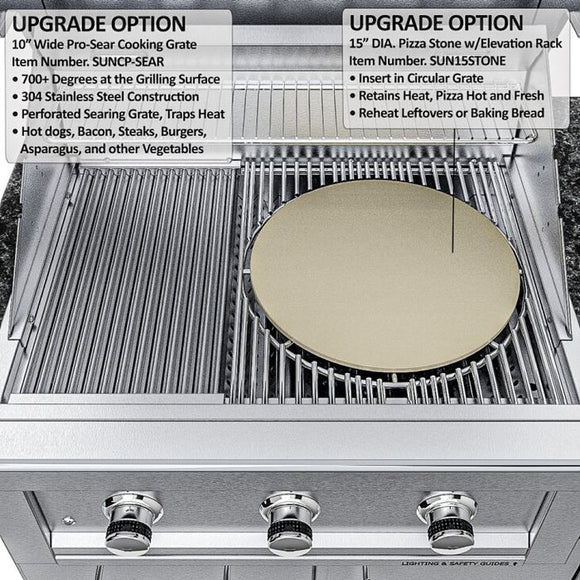 Sunstone The Brazos 9-Foot Outdoor Kitchen Island Package