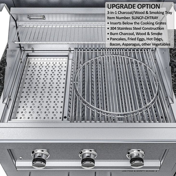 Sunstone The Brazos 9-Foot Outdoor Kitchen Island Package