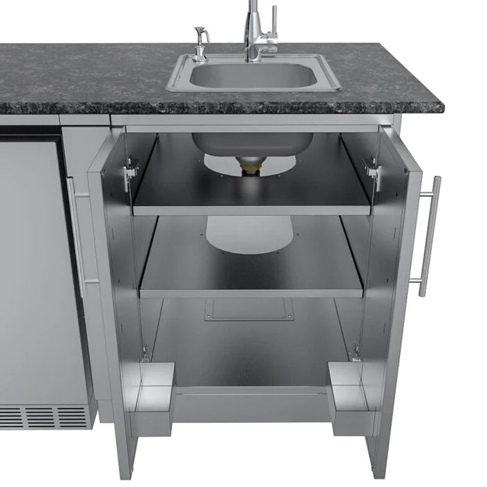 Sunstone The Brazos 9-Foot Outdoor Kitchen Island Package
