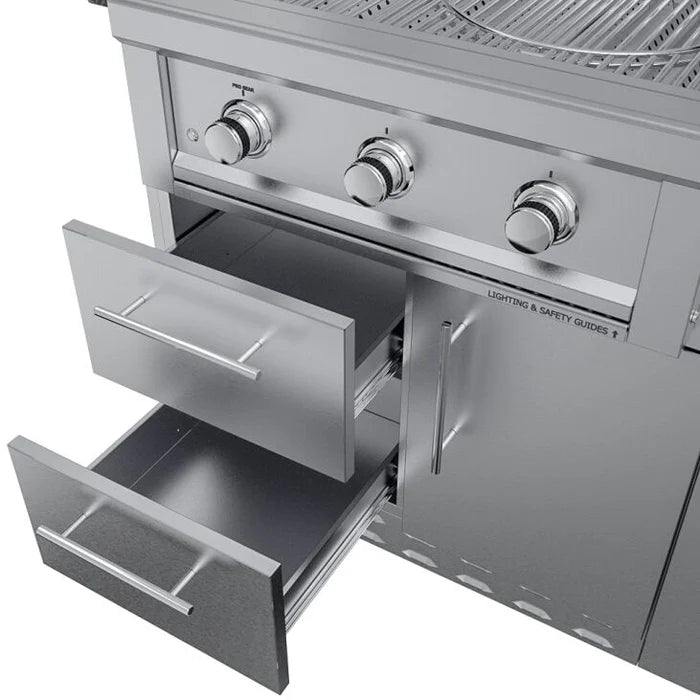 Sunstone The Brazos 9-Foot Outdoor Kitchen Island Package